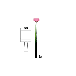 Meules en corindon ¯ 6,0 mm, 5 pices