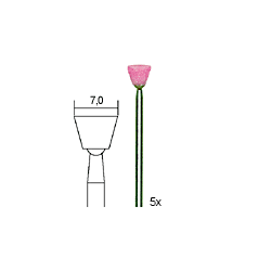 Meules en corindon ¯ 7,0 mm, 5 pices