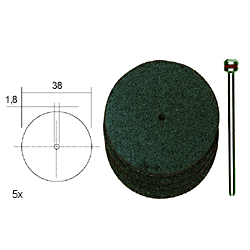 Disques  trononner en corindon ¯ 38 mm, 5 pices