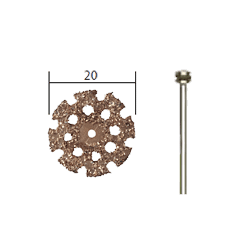 Disque à tronçonner wolfram-carbure, Ø 20 mm + 1 tige