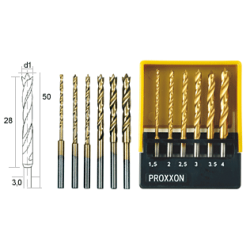 Forets en HSS avec pointe de centrage, jeu de 6 pices, 1,5  4 mm