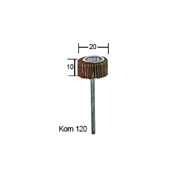 Meule à lamelles en grain normal, 20 x 10 mm