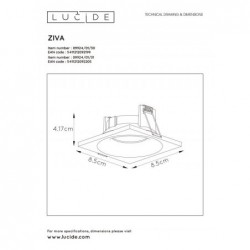 Lucide ZIVA - Spot encastrable Salle de bains - 1xGU10 - IP44 - Noir