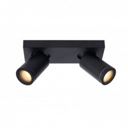 Lucide TAYLOR - Spot plafond Salle de bains - LED Dim to warm - GU10 - 2x5W 2200K/3000K - IP44 -...