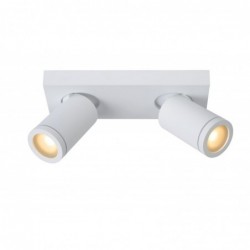 Lucide TAYLOR - Spot plafond Salle de bains - LED Dim to warm - GU10 - 2x5W 2200K/3000K - IP44 -...