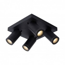 Lucide TAYLOR - Spot plafond Salle de bains - LED Dim to warm - GU10 - 4x5W 2200K/3000K - IP44 -...