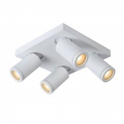 Lucide TAYLOR - Spot plafond Salle de bains - LED Dim to warm - GU10 - 4x5W 2200K/3000K - IP44 -...