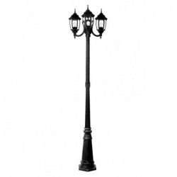 Lucide TIRENO - Lanterne / lampadaire exterieur Extérieur - Ø 18.5 cm - 3xE27 - IP44 - Noir