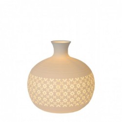 Lucide TIESSE - Lampe de table - Ø 19.6 cm - 1xE14 - Blanc