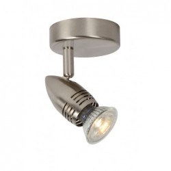 Lucide CARO-LED - Spot plafond - Ø 9 cm - LED - GU10 - 1x5W 2700K - Chrome Dépoli