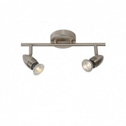 Lucide CARO-LED - Spot plafond - LED - GU10 - 2x5W 2700K - Chrome Dpoli