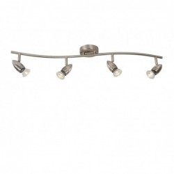 Lucide CARO-LED - Spot plafond - LED - GU10 - 4x5W 2700K - Chrome Dépoli