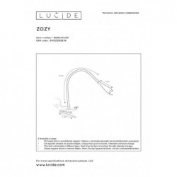 Lucide ZOZY - Lampe à pince - LED Dim. - 1x4W 3000K - 3 StepDim - Noir
