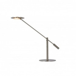 Lucide ANSELMO - Lampe de bureau - Ø 25 cm - LED Dim. - 1x9W 3000K - Chrome Dépoli
