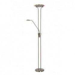 Lucide CHAMPION-LED - Lampadaire / lampe de lecture - Ø 25.4 cm - LED Dim. - 3000K - Chrome Dépoli