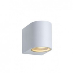 Lucide ZORA-LED - Spot mural Extérieur - LED Dim. - GU10 - 1x5W 3000K - IP44 - Blanc