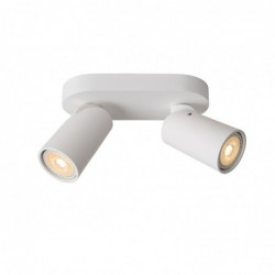 Lucide XYRUS - Spot plafond - LED Dim to warm - GU10 - 2x5W 2200K/3000K - Blanc