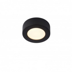 Lucide BRICE-LED - Plafonnier Salle de bains - ¯ 11,7 cm - LED Dim. - 1x8W 3000K - IP44 - Noir