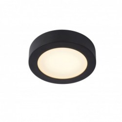 Lucide BRICE-LED - Plafonnier Salle de bains - Ø 18 cm - LED Dim. - 1x12W 3000K - IP44 - Noir