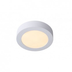 Lucide BRICE-LED - Plafonnier Salle de bains - ¯ 18 cm - LED Dim. - 1x11W 3000K - IP44 - Blanc