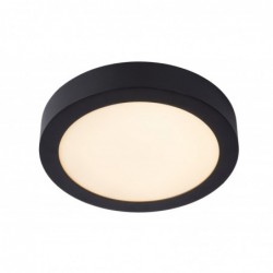 Lucide BRICE-LED - Plafonnier Salle de bains - Ø 24 cm - LED Dim. - 1x15W 3000K - IP44 - Noir