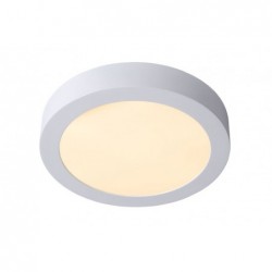 Lucide BRICE-LED - Plafonnier Salle de bains - Ø 24 cm - LED Dim. - 1x15W 3000K - IP44 - Blanc