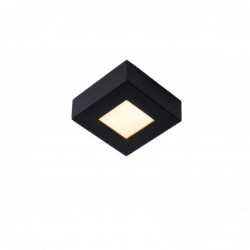 Lucide BRICE-LED - Plafonnier Salle de bains - LED Dim. - 1x8W 3000K - IP44 - Noir