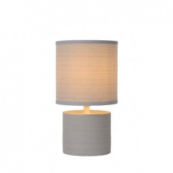 Lucide GREASBY - Lampe de table - Ø 14 cm - 1xE14 - Gris
