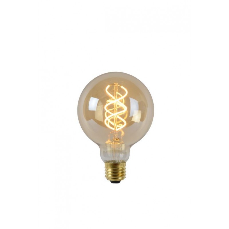 Lucide G95 - Ampoule filament - Ø 9.5 cm - LED Dim. - E27 - 1x5W 2200K -  Ambre