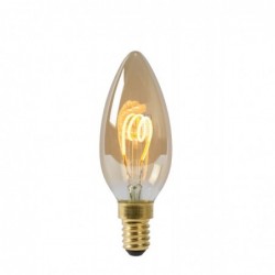 Lucide C35 - Ampoule filament - Ø 3.5 cm - LED Dim. - E14 - 1x3W 2200K - Ambre