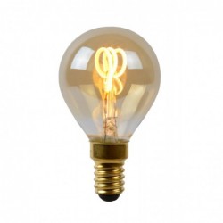 Lucide LED Bulb - Ampoule filament - ¯ 4,5 cm - LED Dim. - E14 - 1x3W 2200K - Ambre