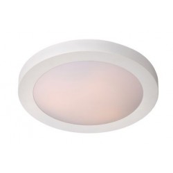 Lucide FRESH - Plafonnier Salle de bains - ¯ 27 cm - 1xE27 - IP44 - Blanc