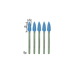 Polissoirs en silicone forme ogive, 5 pices