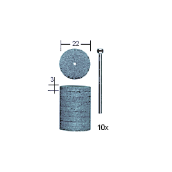 Disques à meuler en carbure de silicium Ø 22 mm, 10 pièces