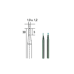 Forets-fraises en métal dur forme de lance 1,0 et 1,2 mm, par 2