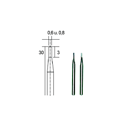 Forets-fraises en métal dur forme de lance 0,6 et 0,8 mm, par 2