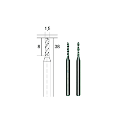 Forets micro en métal dur Ø 1,5 mm, par 2