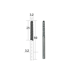 Fraise en métal dur Ø 3,2mm