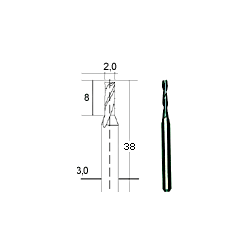 Fraise en métal dur Ø 2 mm