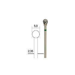 Fraise en métal dur Ø 5 mm tête ronde