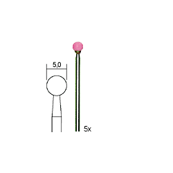 Meules en corindon ¯ 5,0 mm, 5 pices